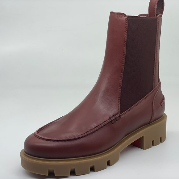 Christian Louboutin GLORINA BOOTY FLAT Lug Sole Chelsea Ankle Boots Boots - Picture 4 of 15